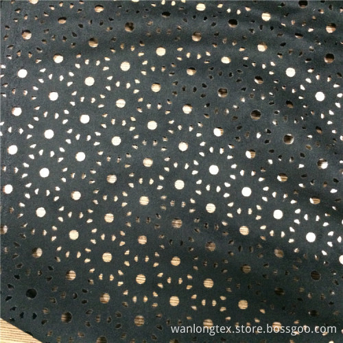 Punched Hole Suede Microfiber Fabric for Dress